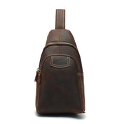 retro leather men's messenger bag, view 2 - MRSLM