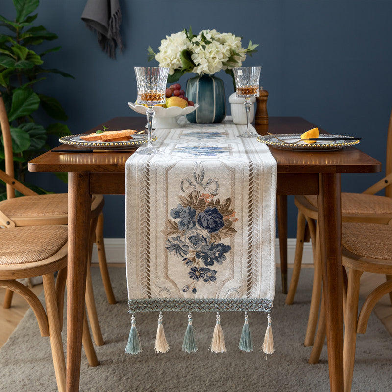 Chenille tassel table runner - MRSLM