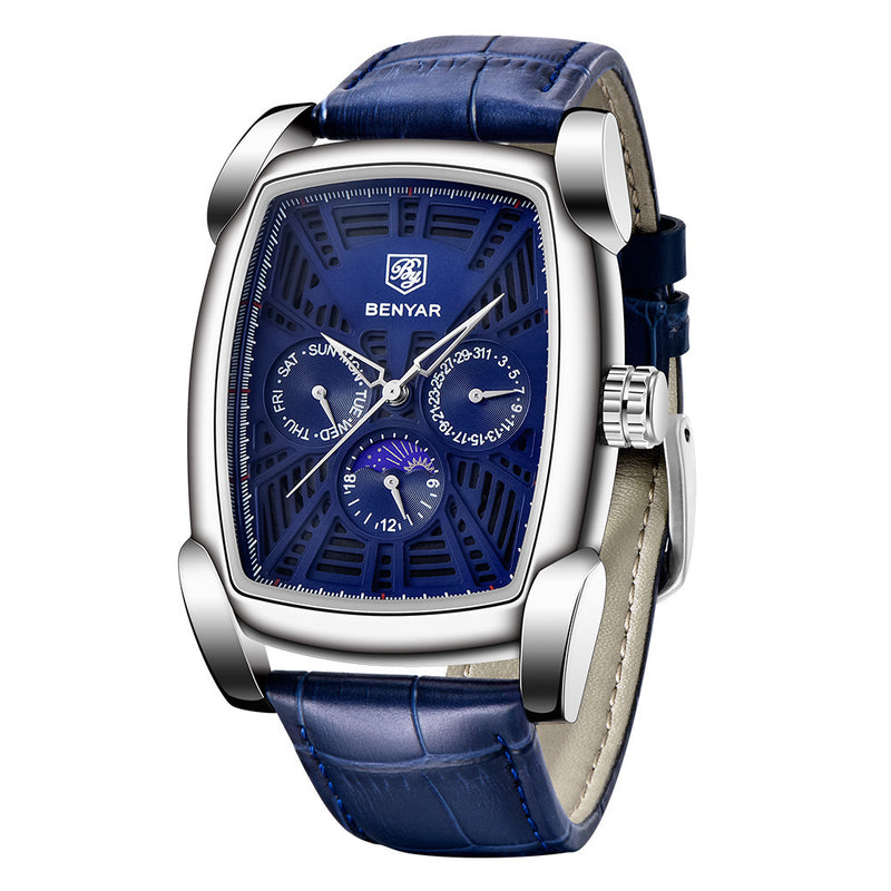 men's waterproof quartz watch, view 3 - MRSLM