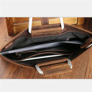 crazy horse leather men's handbag, view 5 - MRSLM