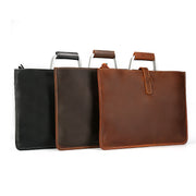 crazy horse leather men's handbag, view 6 - MRSLM