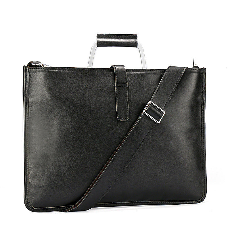 crazy horse leather men's handbag - MRSLM