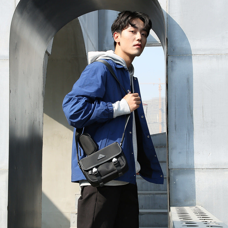 men's nylon messenger bag, view 5 - MRSLM