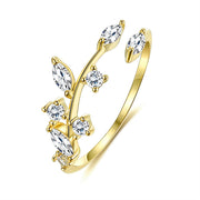 S925 silver leaves ring, view 4 - MRSLM