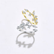 S925 silver leaves ring, view 5 - MRSLM
