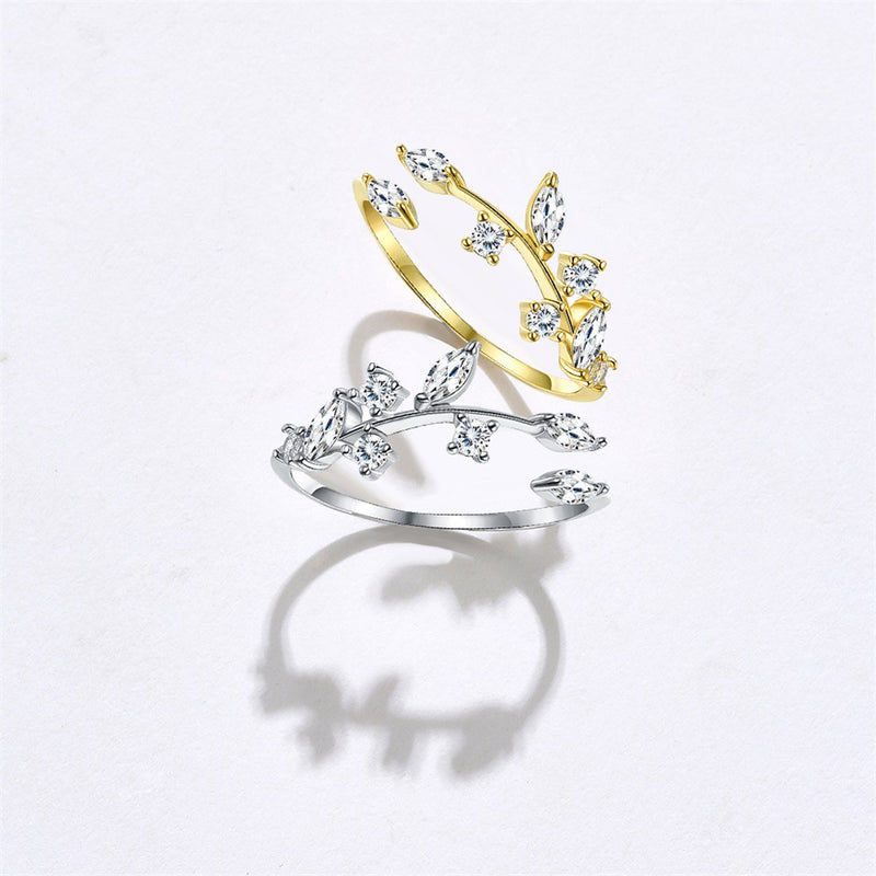 S925 silver leaves ring, view 5 - MRSLM
