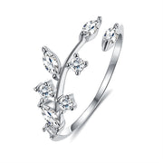 S925 silver leaves ring, view 3 - MRSLM