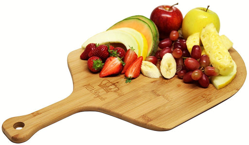 bamboo pizza tray with handle - MRSLM