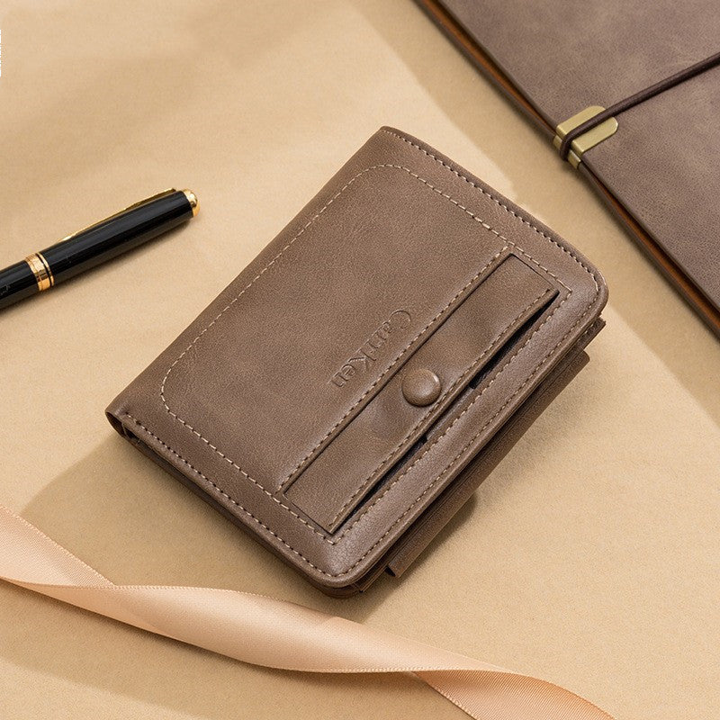 men's retro tri-fold wallet, view 4 - MRSLM