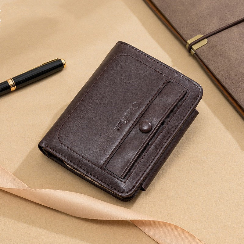 men's retro tri-fold wallet, view 7 - MRSLM