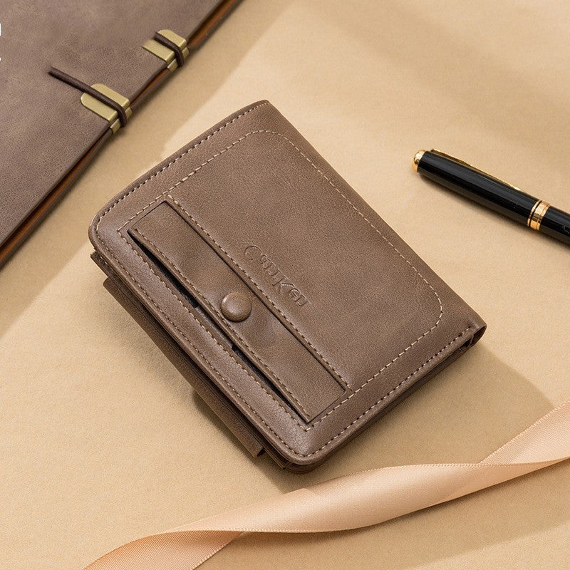 men's retro tri-fold wallet, view 8 - MRSLM