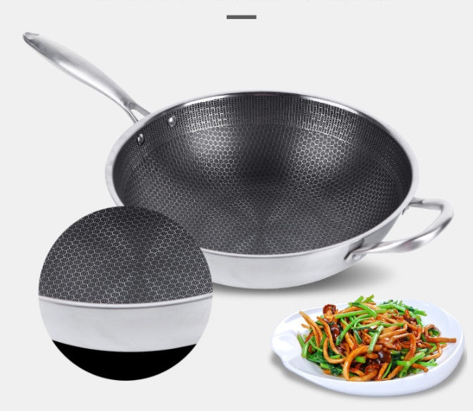 304 stainless steel wok, view 6 - MRSLM