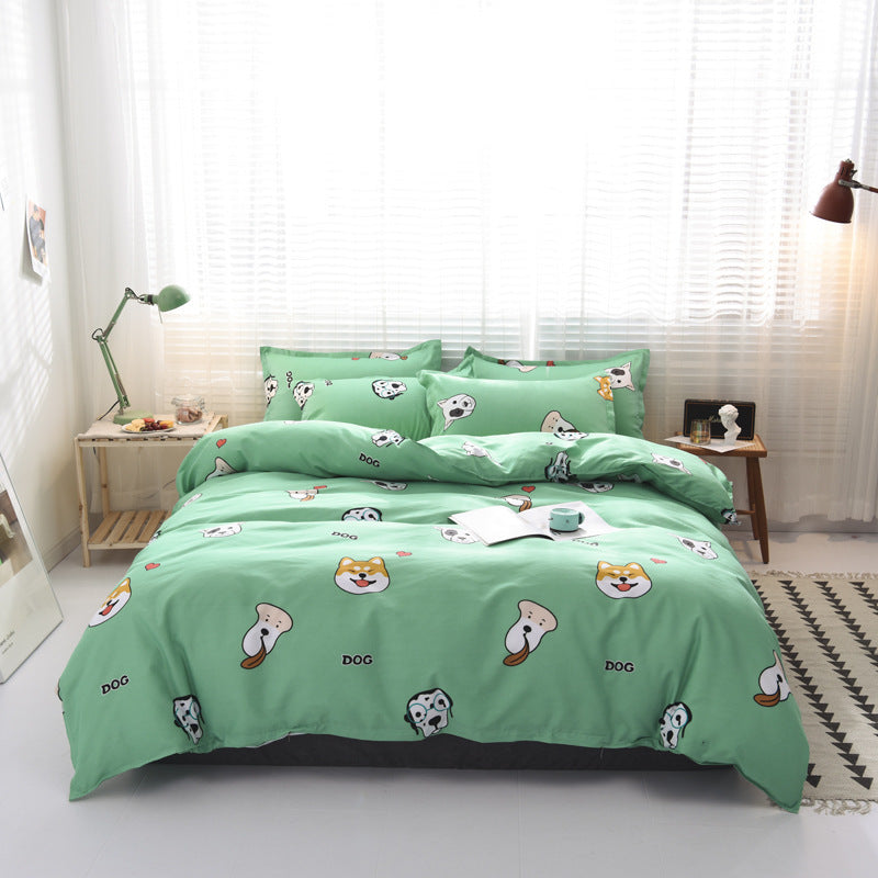 Printed aloe cotton bedding set, view 3 - MRSLM