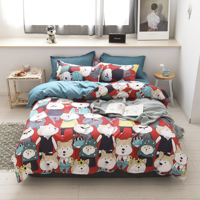 Printed aloe cotton bedding set, view 8 - MRSLM