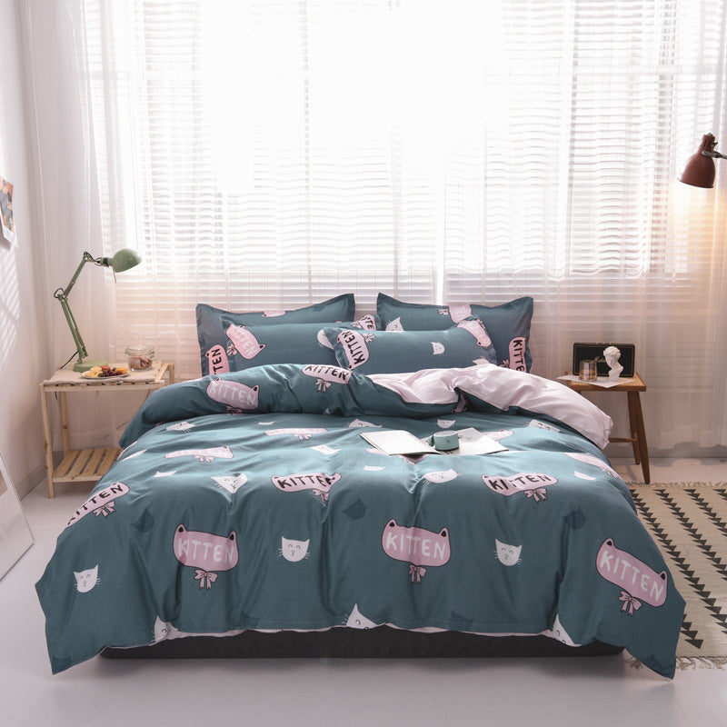 Printed aloe cotton bedding set, view 5 - MRSLM