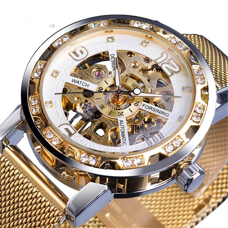 men's hollow mechanical watch, view 4 - MRSLM