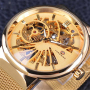 woven mesh belt mechanical watch, view 3 - MRSLM