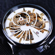 woven mesh belt mechanical watch, view 6 - MRSLM