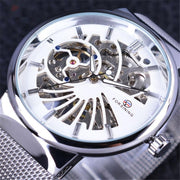 woven mesh belt mechanical watch, view 8 - MRSLM
