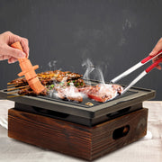 wooden base korean grill baking pan - MRSLM