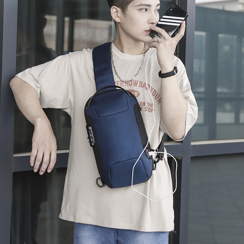men's waterproof chest shoulder bag, view 3 - MRSLM