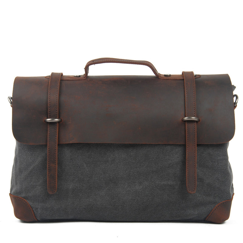 Men's canvas shoulder bag, view 7 - MRSLM