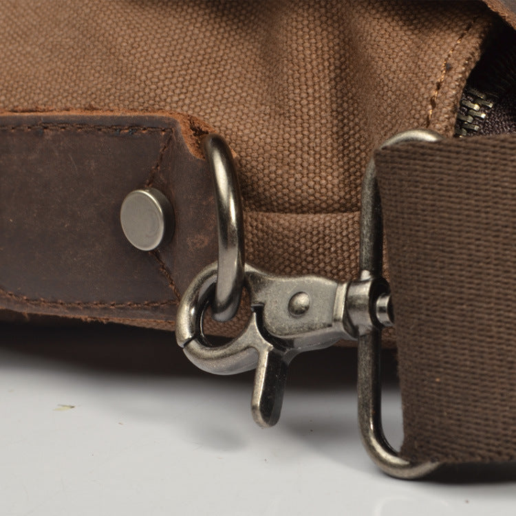 Men's canvas shoulder bag, view 5 - MRSLM
