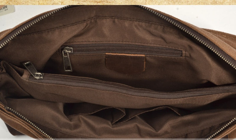 Men's canvas shoulder bag, view 6 - MRSLM