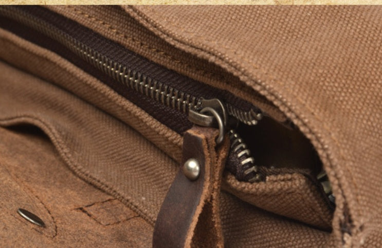 Men's canvas shoulder bag, view 10 - MRSLM