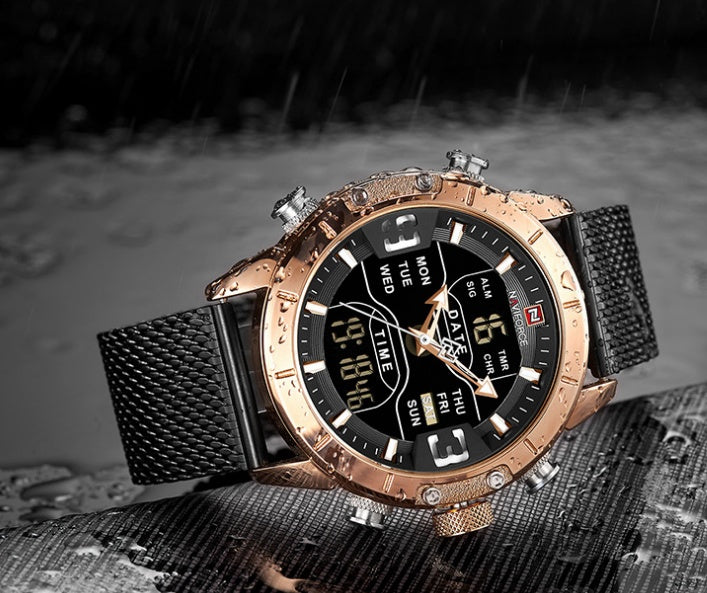 business quartz multi-function men's watch, view 3 - MRSLM