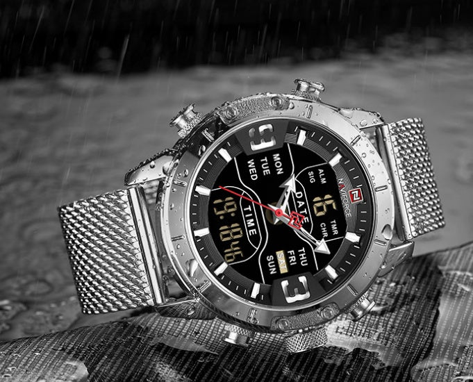 business quartz multi-function men's watch, view 4 - MRSLM