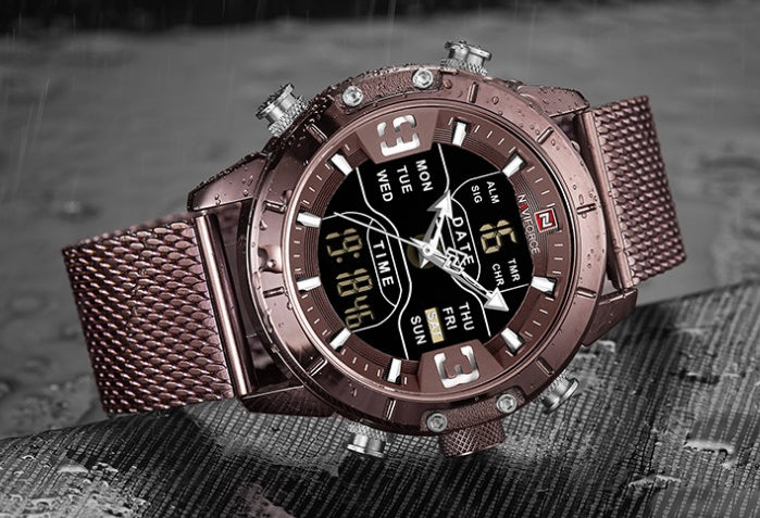 business quartz multi-function men's watch, view 5 - MRSLM