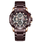 men's steel band calendar watch, view 3 - MRSLM
