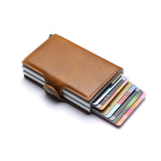 Men's RFID card holder wallet with money clip, view 9 - MRSLM