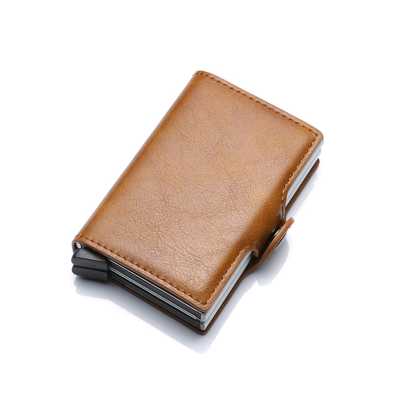 Men's RFID card holder wallet with money clip, view 4 - MRSLM