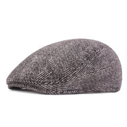 herringbone beret cap, view 2 - MRSLM
