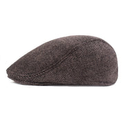 herringbone beret cap, view 5 - MRSLM