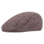 herringbone beret cap, view 4 - MRSLM