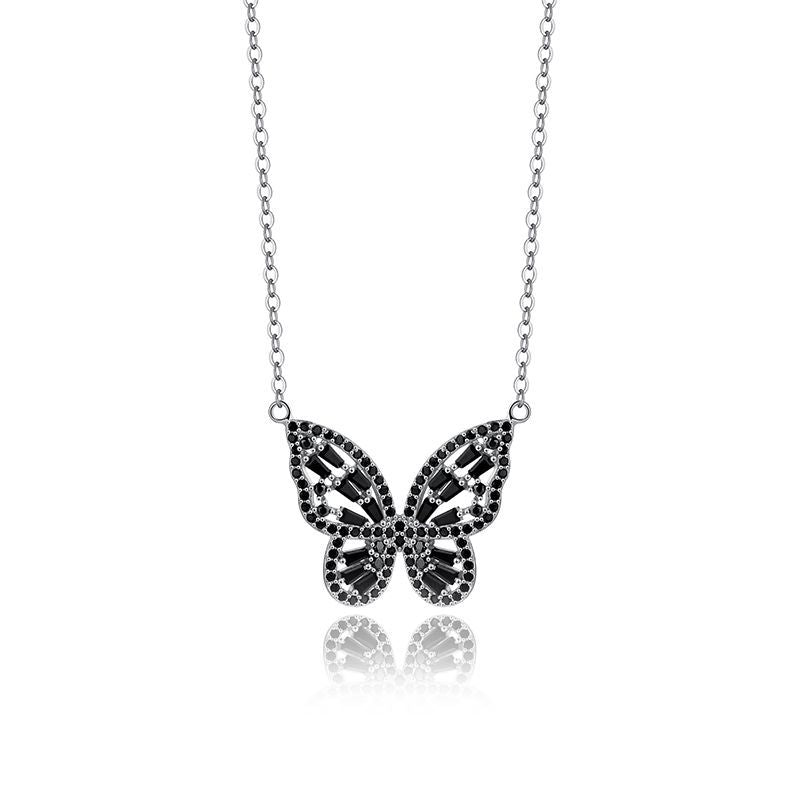 women's simple sterling silver necklace, view 2 - MRSLM