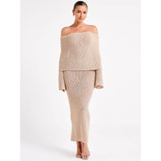 strapless hollow out maxi dress, view 6 - MRSLM