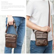 men's cowhide leather shoulder bag, view 4 - MRSLM