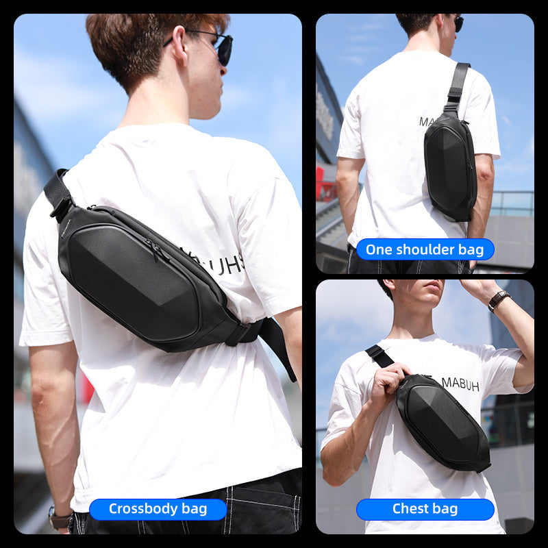 waterproof hard shell chest bag, view 5 - MRSLM