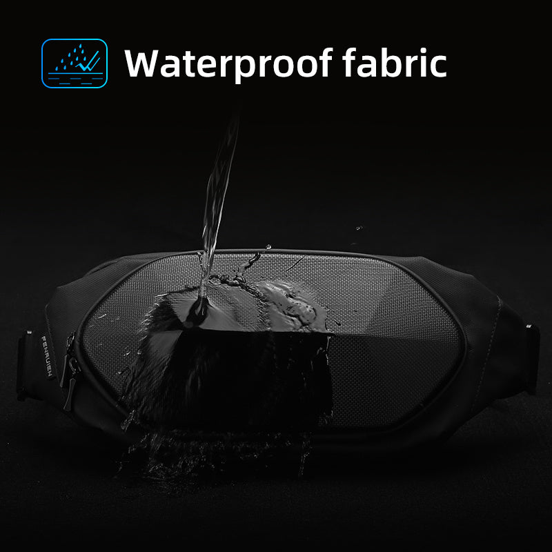 waterproof hard shell chest bag, view 3 - MRSLM