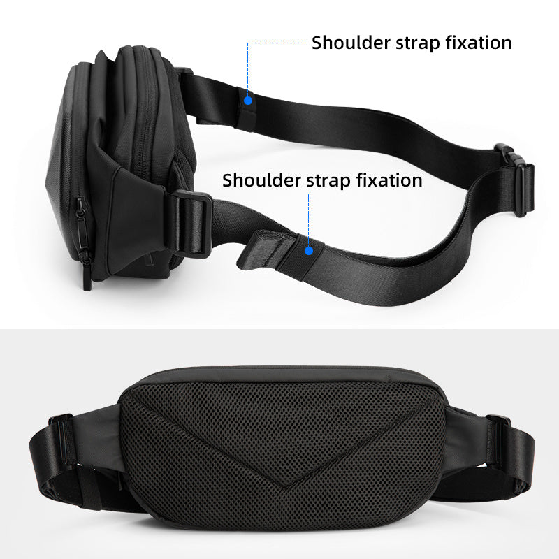 waterproof hard shell chest bag, view 4 - MRSLM