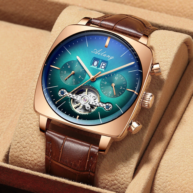 men's hollow square mechanical watch - MRSLM