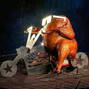 motorcycle beer can chicken stand, view 5 - MRSLM