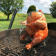 motorcycle beer can chicken stand, view 2 - MRSLM