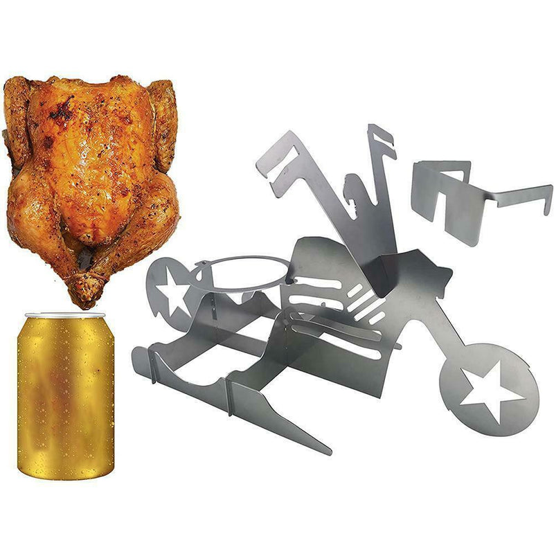 motorcycle beer can chicken stand, view 4 - MRSLM