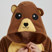 Animal hooded fleece onesie pajamas, view 7 - MRSLM