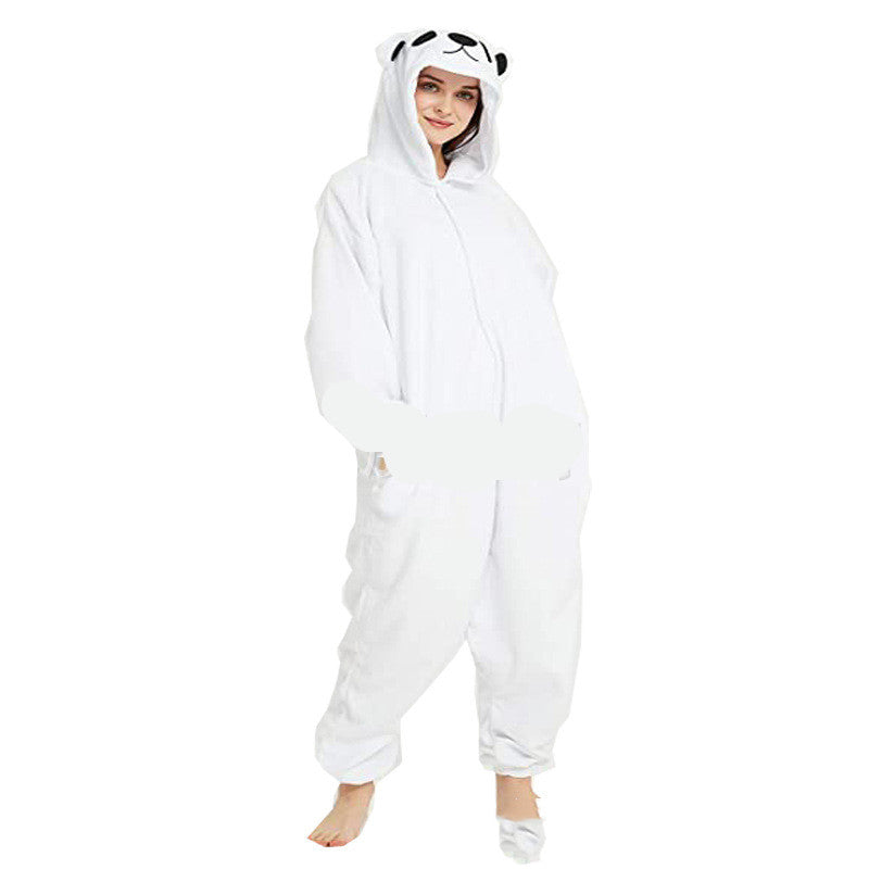 Animal hooded fleece onesie pajamas, view 6 - MRSLM
